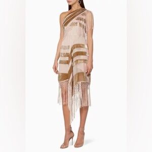 Alice McCall For her dress in Nude and Champagne